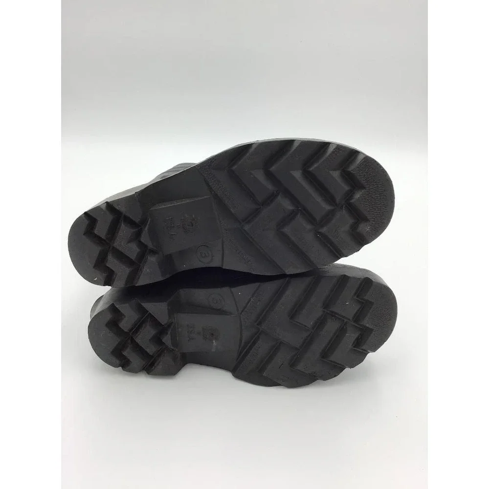 LaCrosse Black Rubber Boots Youth Size USA Tall Waterproof Workwear Barn Boots